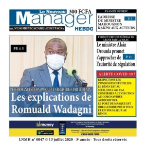 Le Journal Le Nouveau Manager Hebdo du 13 Juillet 2020